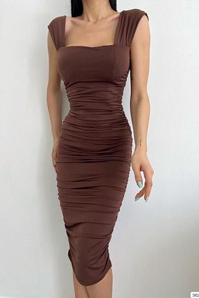 لباس قهوه ای زنانه بافتنی Deafox - کد 882884242