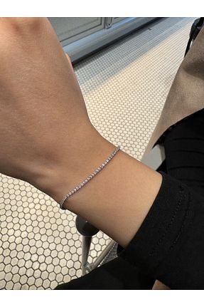 دستبند نقره سفید زنانه 925 عیار qarma jewellery - کد 882886015