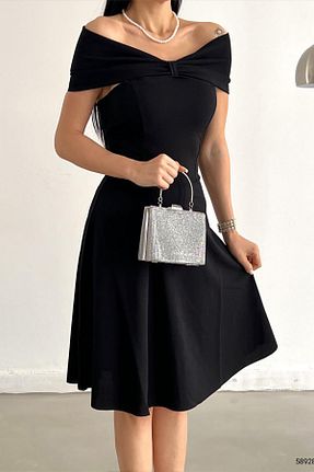 لباس مشکی زنانه بافتنی Deafox - کد 649020257