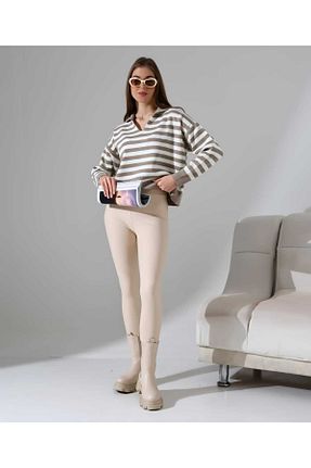 پلیور بژ زنانه Relaxed aytenli - کد 882941772