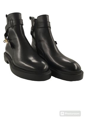بوت / نیم بوت مشکی زنانه چرم خالص Oneka Shoes - کد 868013483