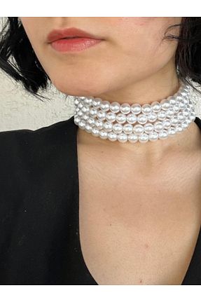 گردنبند جواهر سفید زنانه مروارید SHİNELİZE - کد 882962898