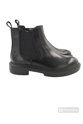 بوت / نیم بوت مشکی زنانه چرم خالص Oneka Shoes - کد 874705219