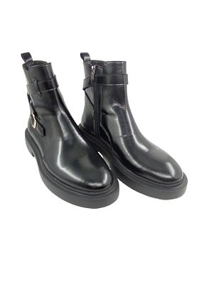 چکمه مشکی زنانه چرم لاکی Oneka Shoes - کد 868681232