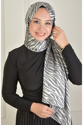 شال طوسی زنانه پنبه ای Touch - کد 882970696