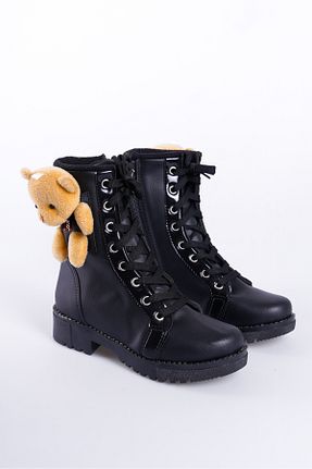 بوت / نیم بوت مشکی بچه گانه چرم مصنوعی CAMOLLA - کد 871338580
