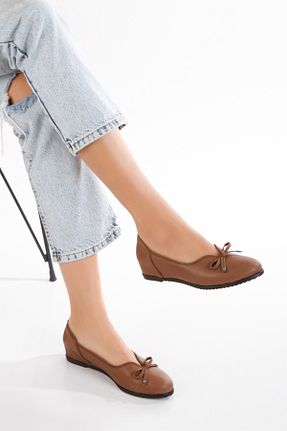 بابت قهوه ای زنانه چرم خالص elvinshoes - کد 882947562