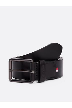 کمربند مشکی مردانه چرم مصنوعی Tommy Hilfiger - کد 883082339