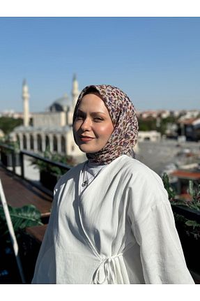 روسری بژ %100 پنبه locella - کد 883154179