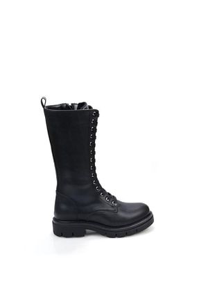 چکمه مشکی زنانه پاشنه کوتاه (1 - 4 سانتی متر) Papuçcity - کد 882841043