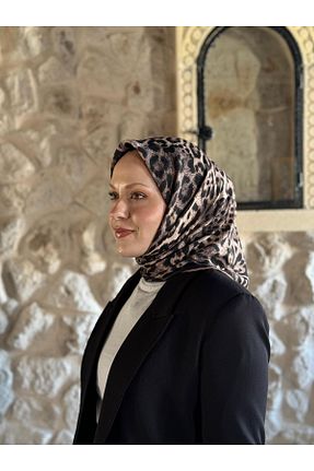 روسری بژ %100 پنبه locella - کد 883183445