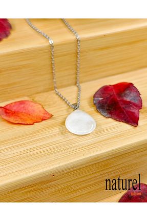 گردنبند جواهر سفید زنانه سنگ طبیعی Naturel Tılsım - کد 883156994