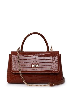 کیف دوشی قهوه ای زنانه چرم مصنوعی Matmazel - کد 883202846