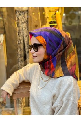 روسری رنگی پنبه پلی استر La boutique - کد 883178647