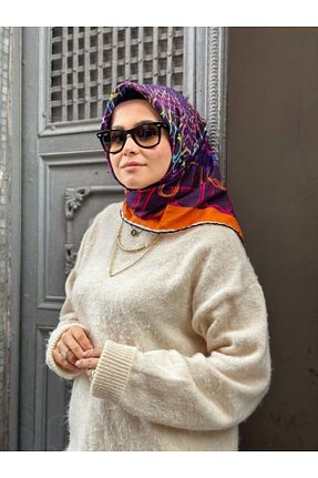 روسری رنگی پنبه پلی استر La boutique - کد 883203712