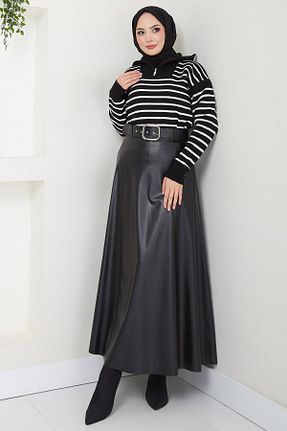 دامن حجاب مشکی زنانه بافتنی hafsamina - کد 883228446