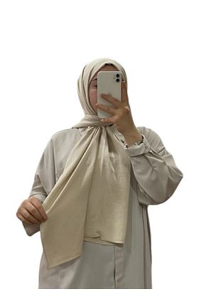 شال بژ زنانه ابریشم LOSYANA - کد 883191673