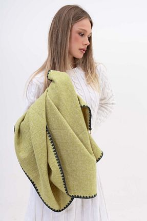 شال گردن سبز زنانه پشمی FENZA SCARF - کد 883261317