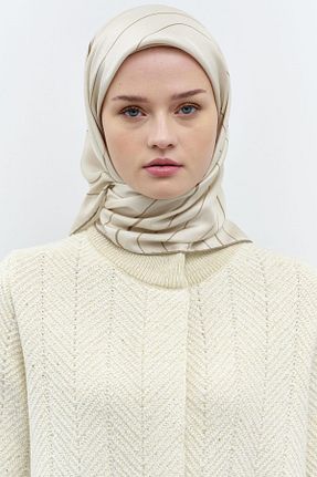 روسری بژ İpek Tivil Tuğba - کد 883258070