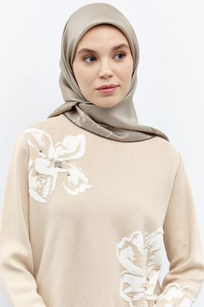 روسری قهوه ای İpek Tivil Tuğba - کد 883212396