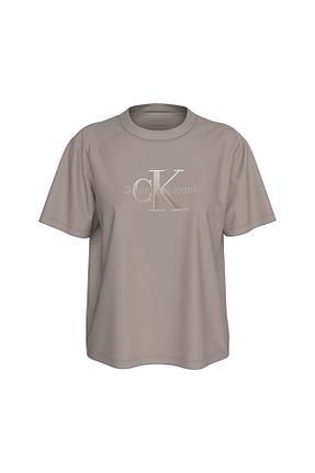 تیشرت طوسی زنانه رگولار Calvin Klein - کد 883244042