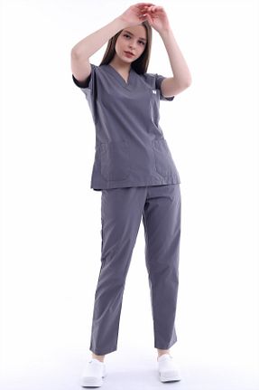 ست بالاتنه و پائین تنه طوسی زنانه بافتنی Esen Forma - کد 883240471