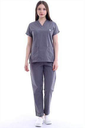 ست بالاتنه و پائین تنه طوسی زنانه بافتنی Esen Forma - کد 883240471