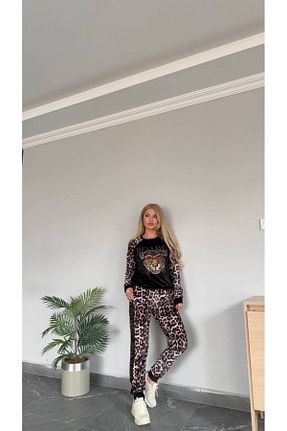 ست بالاتنه و پائین تنه مشکی زنانه بافتنی Bella Belluci - کد 883221155