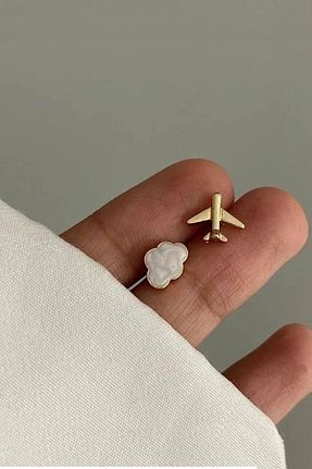 گوشواره جواهر طلائی فلزی Glaren - کد 812687210