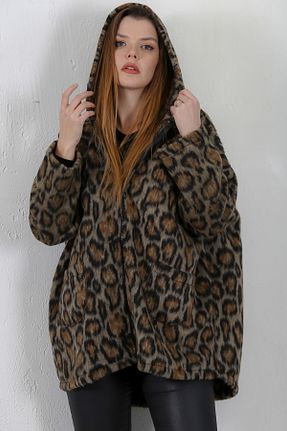 پالتو پشمی قهوه ای زنانه رگولار Chiccy - کد 883281170