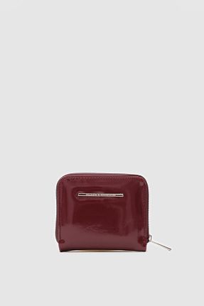 کیف پول زرشکی زنانه ابعاد کوچک OLLBAG - کد 880671163