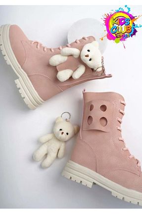 بوت / نیم بوت صورتی بچه گانه چرم مصنوعی KOCAMANLAR - کد 882804617