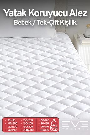 محافظ تشک سفید پنبه پلی استر Eve Tekstil - کد 766179956