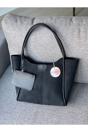 کیف دوشی مشکی زنانه چرم مصنوعی BAGLOVİS - کد 883268111