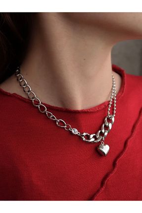 گردنبند استیل ( فولاد ) زنانه رودیوم Roosvel - کد 863816830