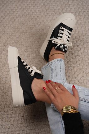 کفش اسنیکر مشکی زنانه بند دار KRISTE BELL - کد 883359833