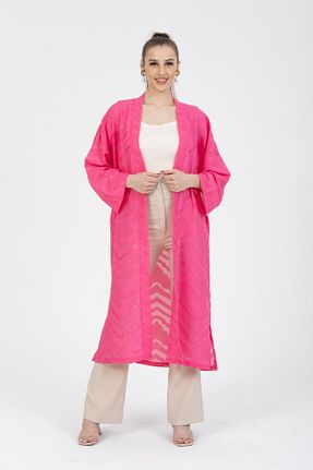 کیمونو و کافتان صورتی زنانه پلی استر Reji - کد 883364091