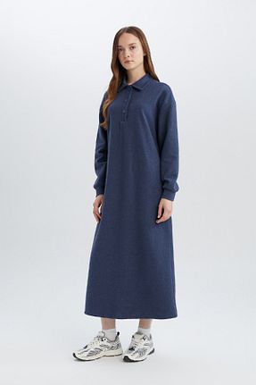 لباس حجاب آبی زنانه رگولار Defacto - کد 883322257
