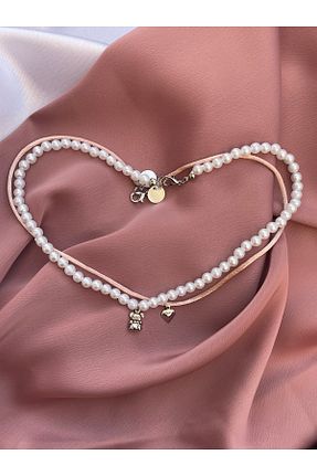 گردنبند جواهر رنگی زنانه مروارید Parla - کد 883375514