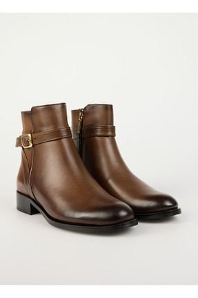 بوت / نیم بوت قهوه ای زنانه پاشنه تخت Vince Camuto - کد 883360021