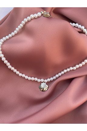 گردنبند جواهر سفید زنانه مروارید Parla - کد 883376642
