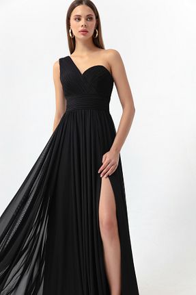 لباس مجلسی و فارغ التحصیلی مشکی زنانه پلی استر Lafaba - کد 756367803