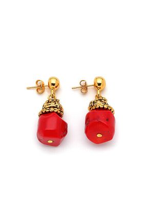گوشواره جواهر طلائی سنگ طبیعی Mon Reve - کد 820139352