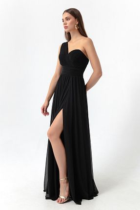 لباس مجلسی و فارغ التحصیلی مشکی زنانه پلی استر Lafaba - کد 756367803