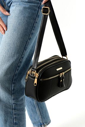 کیف دوشی مشکی زنانه چرم مصنوعی ESTUTE - کد 883414063