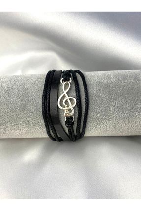 دستبند جواهر رنگی زنانه چرم Herşey Nota - کد 883413248