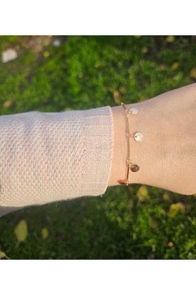دستبند جواهر زرد زنانه برنجی PAŞA ACCESSORİES - کد 883490936