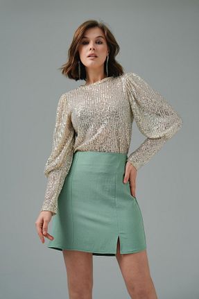 دامن سبز زنانه ویسکون Saade - کد 806293347