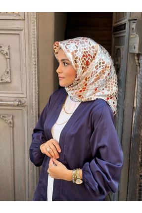روسری رنگی کرپ ساتن ابریشم La boutique - کد 883547828