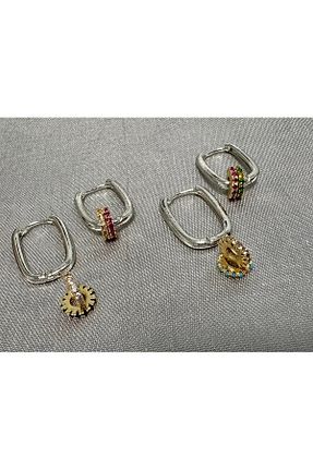 گوشواره استیل (فولاد) طوسی زنانه استیل (فولاد) Vitastyle - کد 883569295